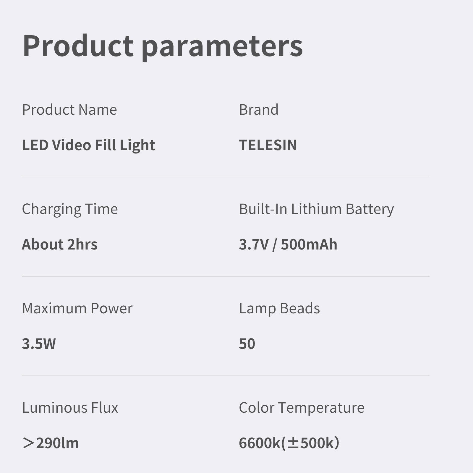 LED Camera Light for Camera Photography Rechargeable Full Color Portable