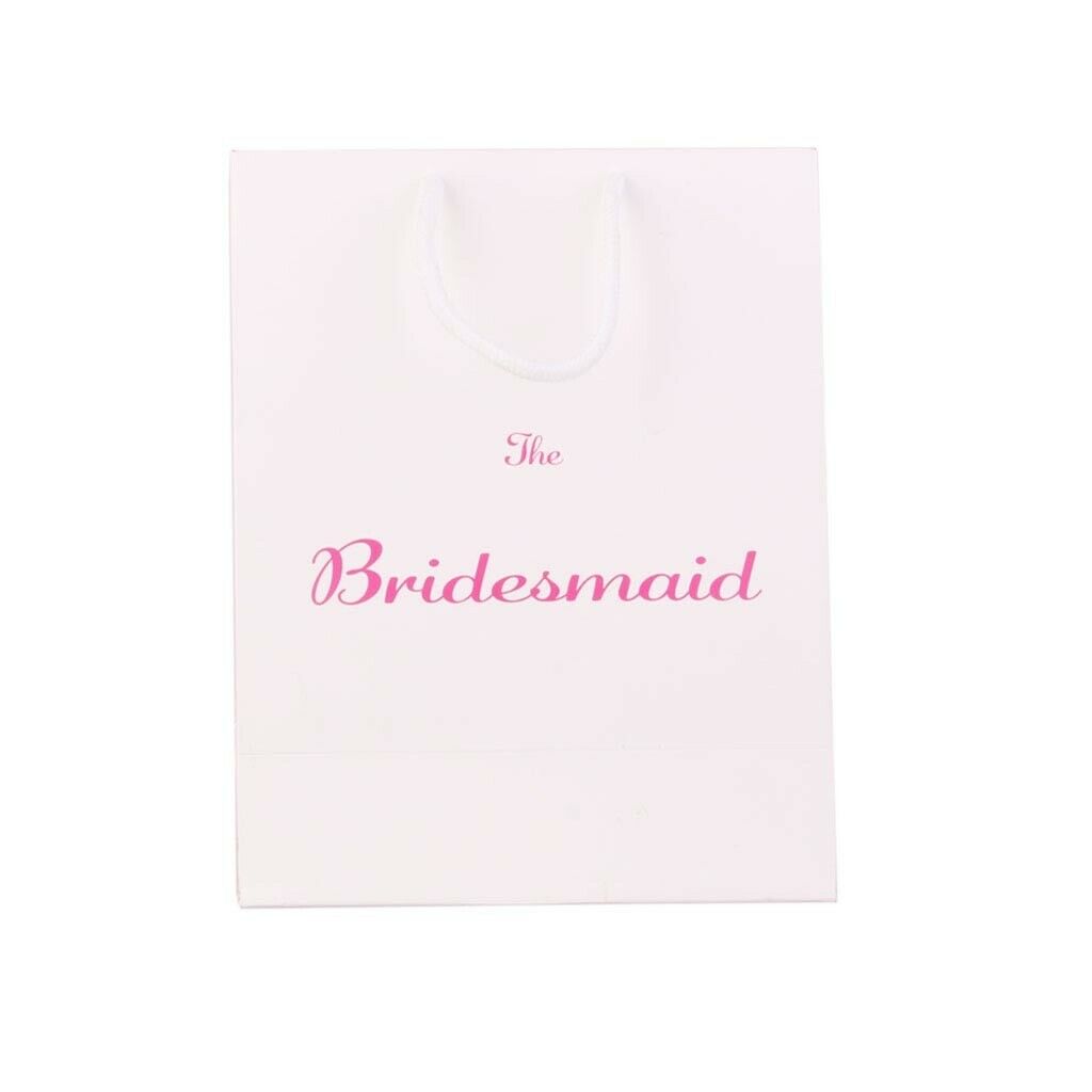 Pieces of 3 The Bridesmaid Printed Paper Bag with Handle for Wedding, Bridal