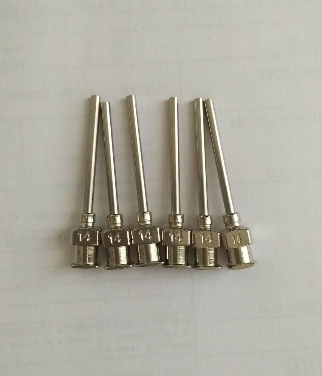 StaInless Steel Lock DisPensing Needle Tip, 14 Gauge, (Pack of 6) AD