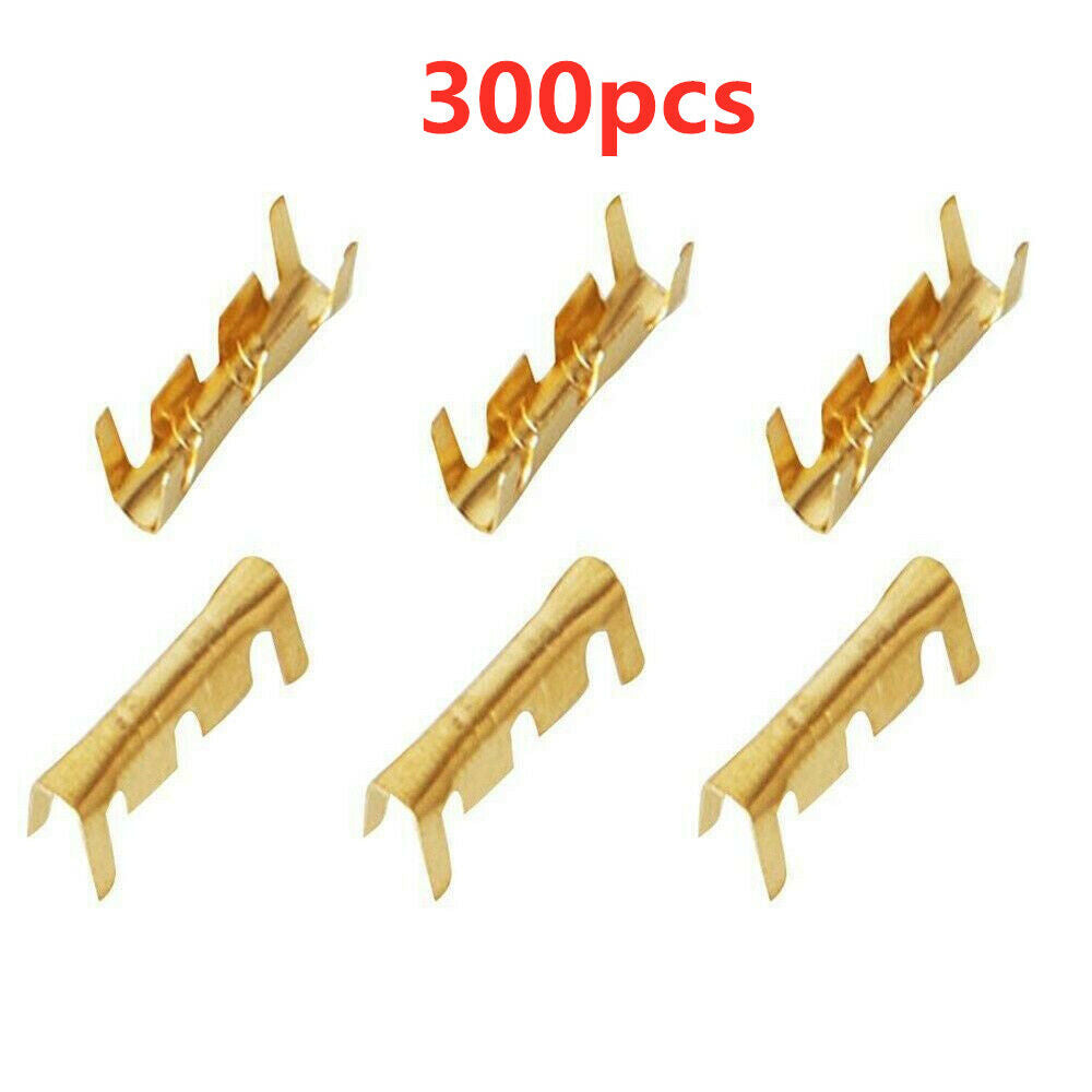 300Pcs Car Brass Copper 0.5-1.5mmÂ² Crimp Electrical Connector Wire Terminal Kit