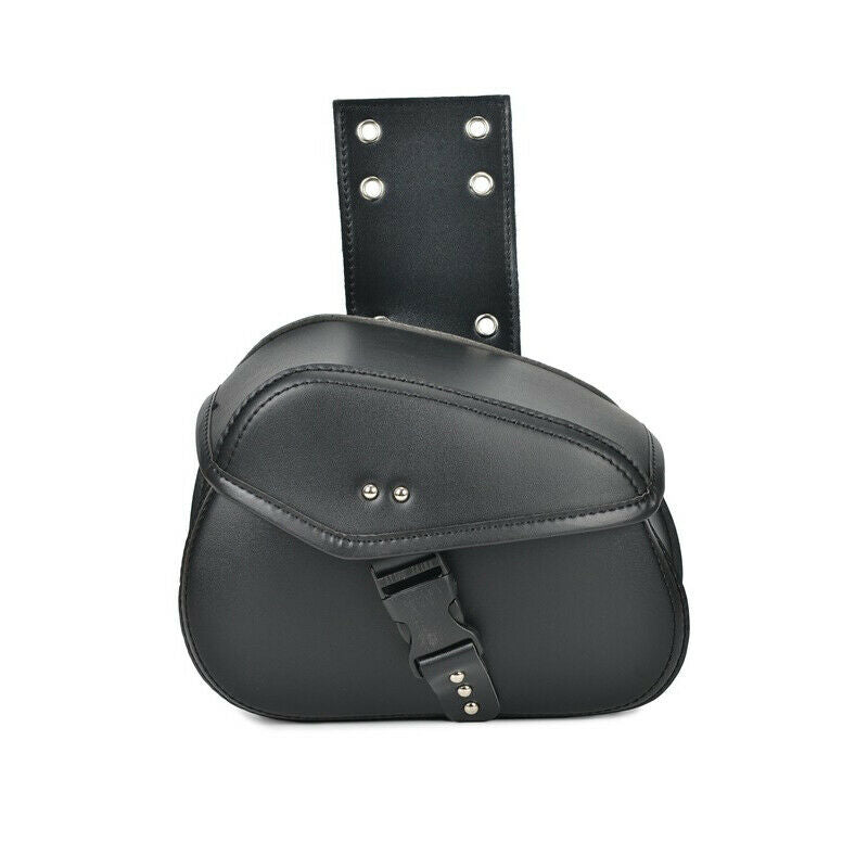 Motorcycle Pit Dirt Bike Pannier Saddlebag Luggage Bags w/ Rain Cover PU Leather
