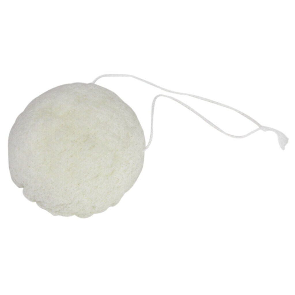 Natural Konjac Face Washing Cleansing Pad Sponge Cosmetic Washing Puff White