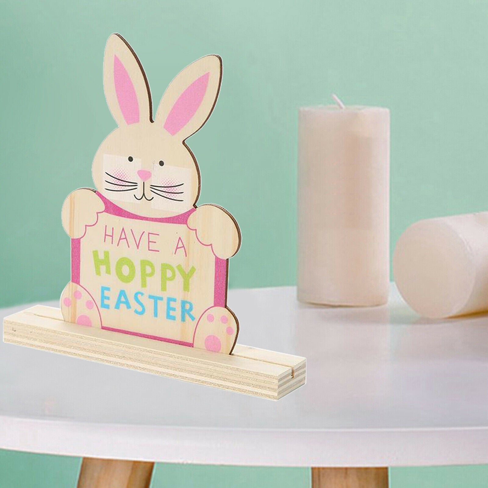 Cute Tabletop Wooden Easter Bunny Ornament Toys Gifts for Inside  Style 7