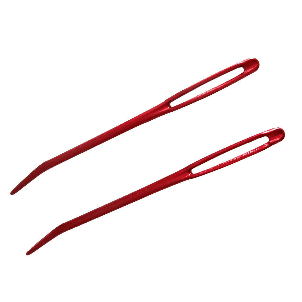 2pcs Large Eye Aluminium Alloy Tapestry Bent Needles Darning Needles DIY