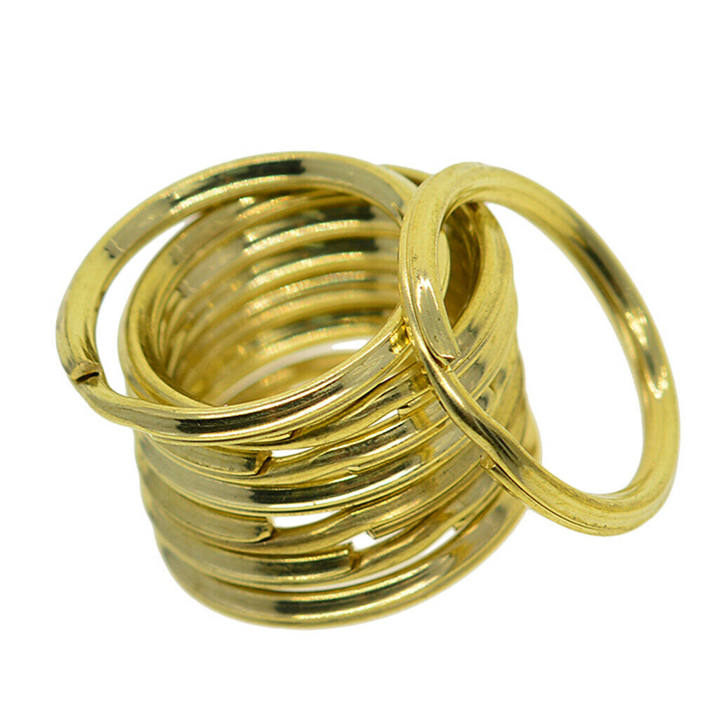 20Pcs Metal Split Ring Keys Ring Chain Holder Jewelry Clasps Hooks Bags 20mm