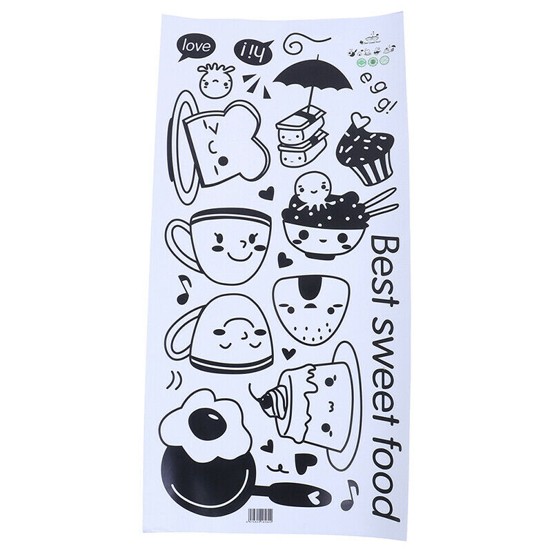 Fridge Coffee Stickers Removable Wall Stickers Room Wall Kitchen Stick .l8