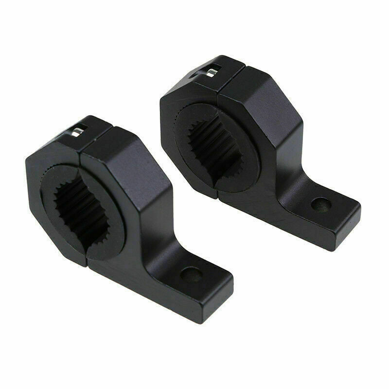 2PCS Mounting Bracket Clamps Black Aluum Spray-Paint Process For 28~32mm Bar