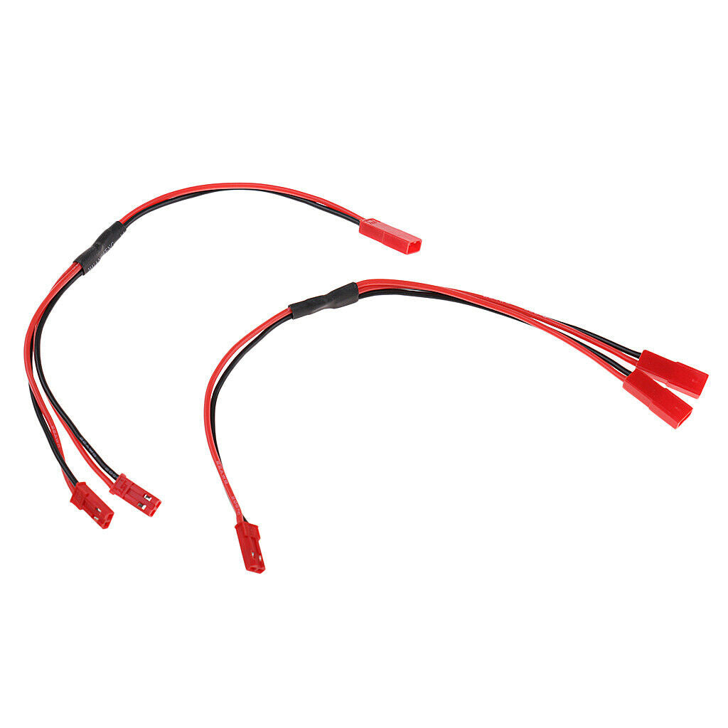 2 pieces RC Lipo battery cables male & female 1: 2 Y splitter 20AWG