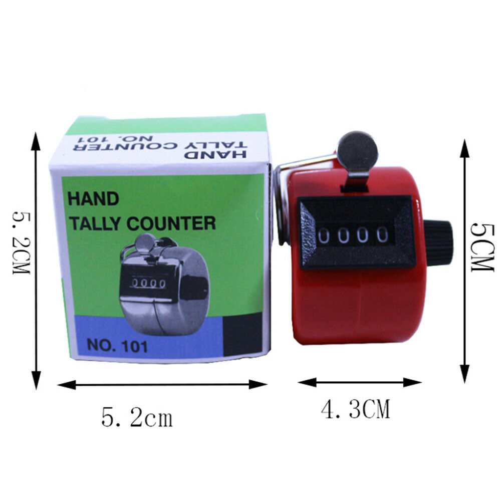 Digit Number Manual Handheld Tally Mechanical Clicker Golf Stroke Hand Counte Kt