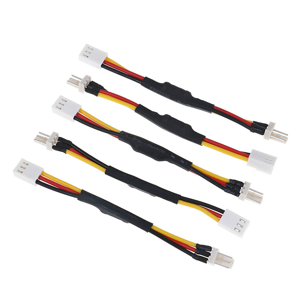 5Pcs 3Pins noise reduction cable lead for PC cooling fan ZYDD