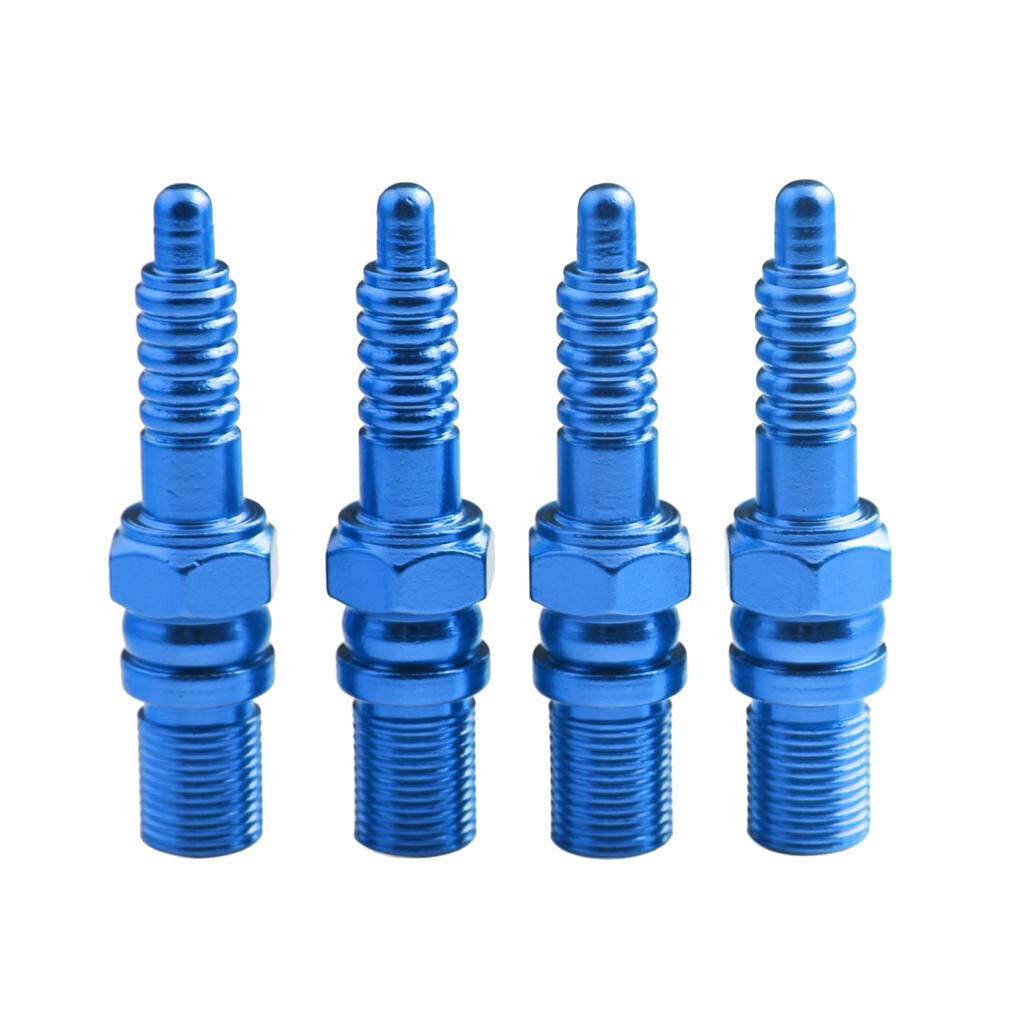4Pcs Aluminum Alloy Car Wheel Tire Air Valve Stem Cover Caps Universal Blue