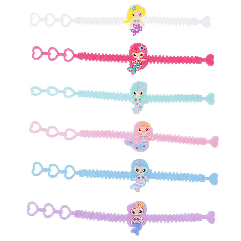 Mermaid Soft Silicone Bracelet Kids Mermaid Party Baby Shower Gifts Party.l8