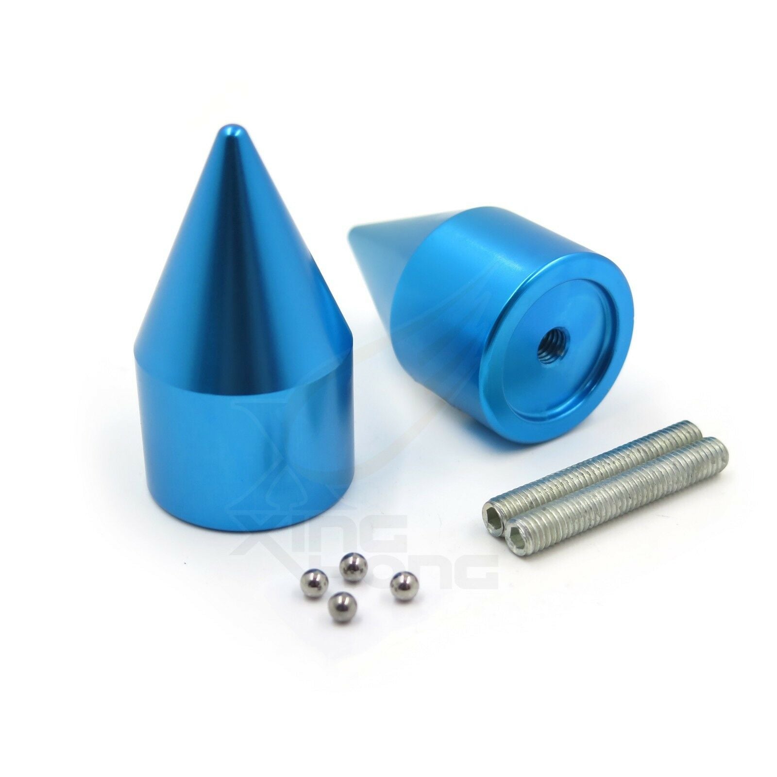 New Blue Spike Bar End For 99-12 Suzuki Hayabusa GSX1300R