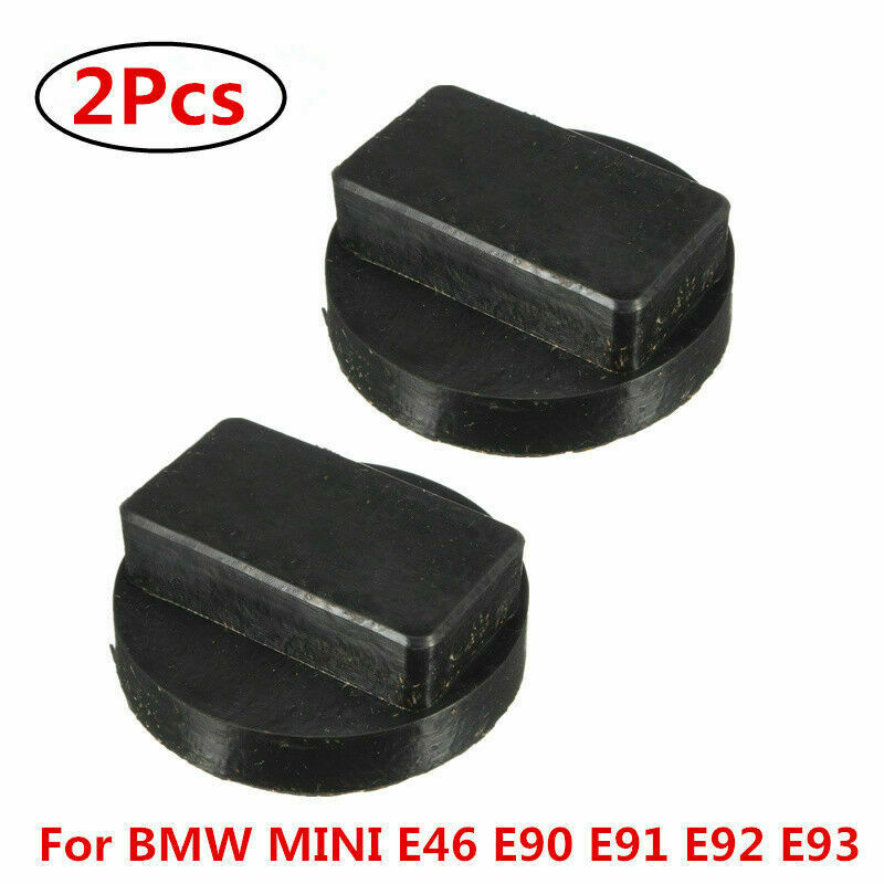 2Pcs Black Rubber Jacking Jack Pad Adapter Tool For BMW Mini E46 E90 E91 E92 E93