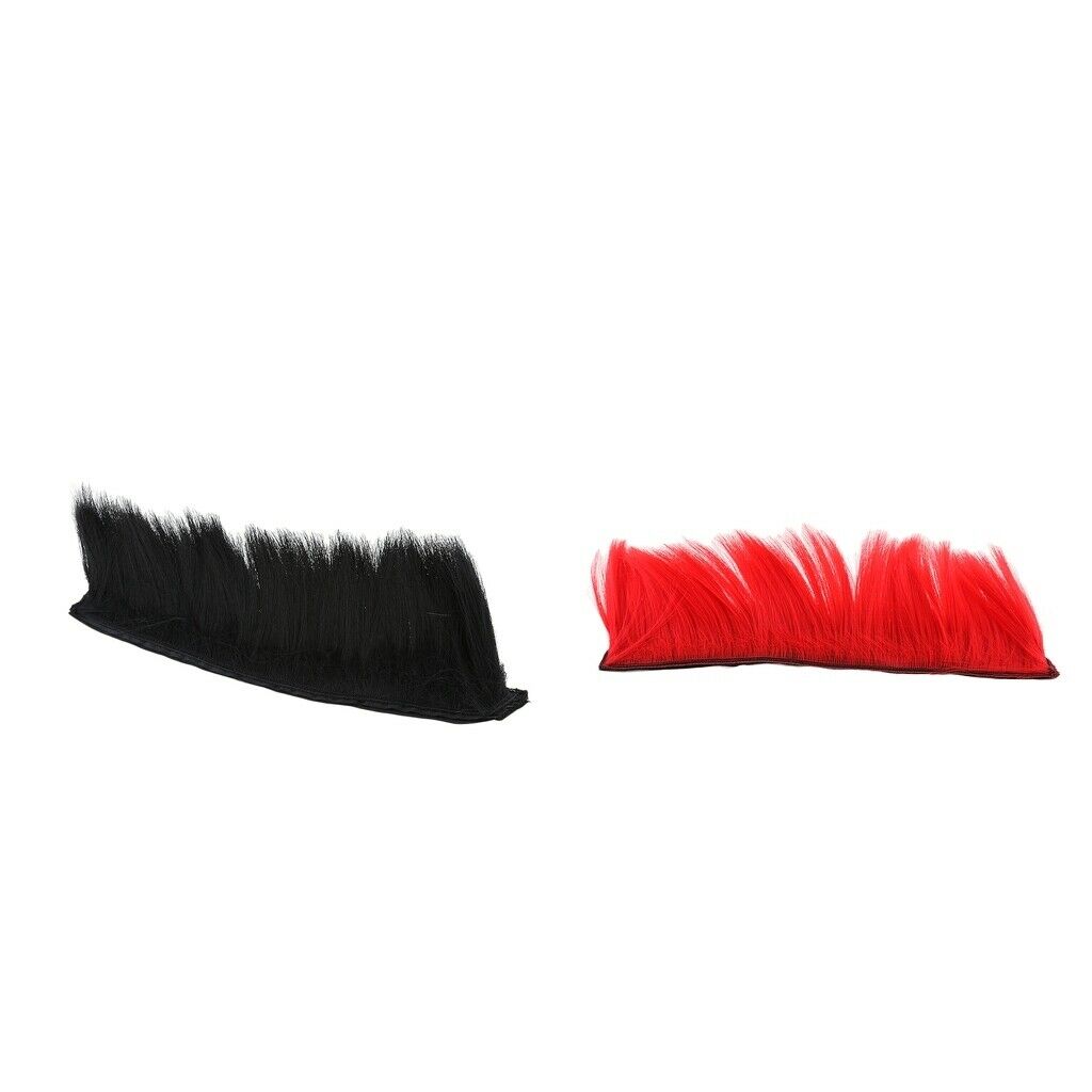Motorcycle Skinhead Wig Punk Helmet Mohawk Wig Costumes Hairpiece Red+Black