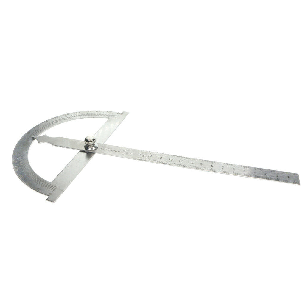 Metal 0-180 Degree Protractor Arm Measure Ruler Angle Finder Gauge 15cm 180°