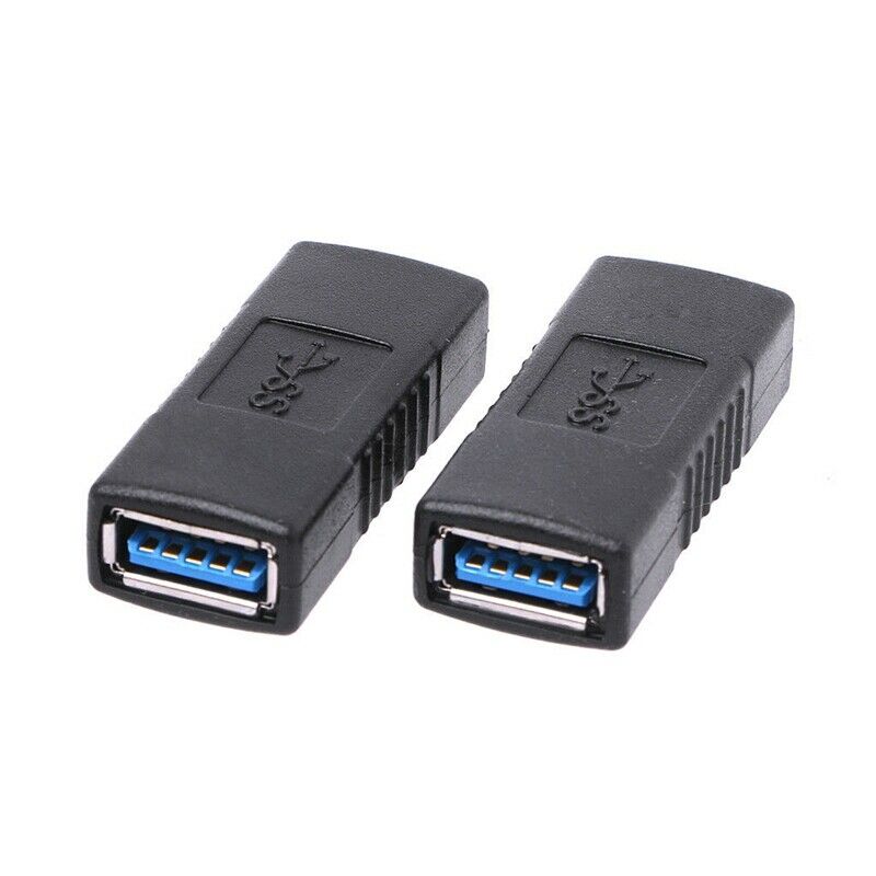 2Pcs Usb 3.0 Type A Female To Female Adapter Coupler Gender Changer Connector T8