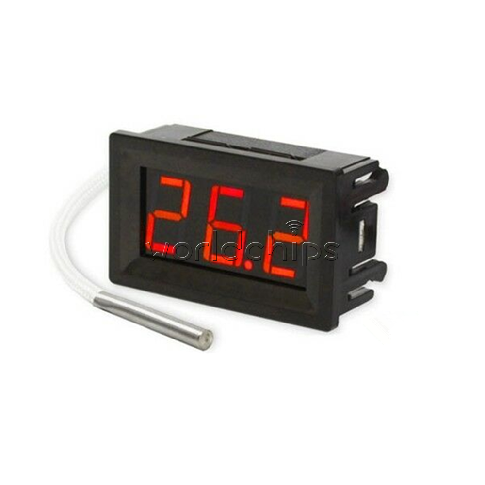 DC 12V Digital Display Thermometer Probe Temperature Meter K Type Thermocouple