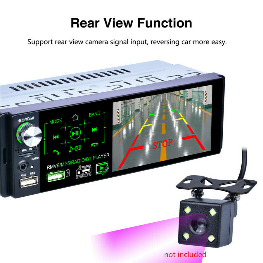 4.1" Touch Screen Singal Din FM AM MP3 MP5 RDS Steering Wheel Control USB AUX