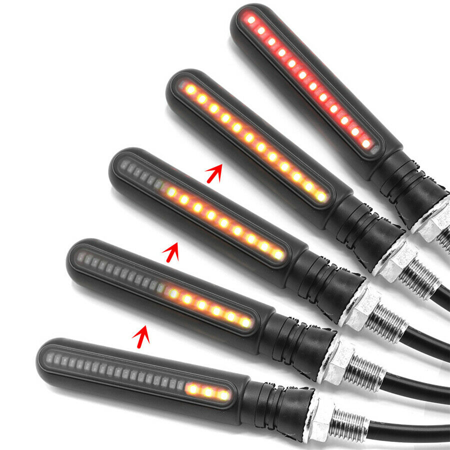 1 Pair 12V LED Brake Tailight Flasher Strobe Flowing Turn Signal Indicator Light