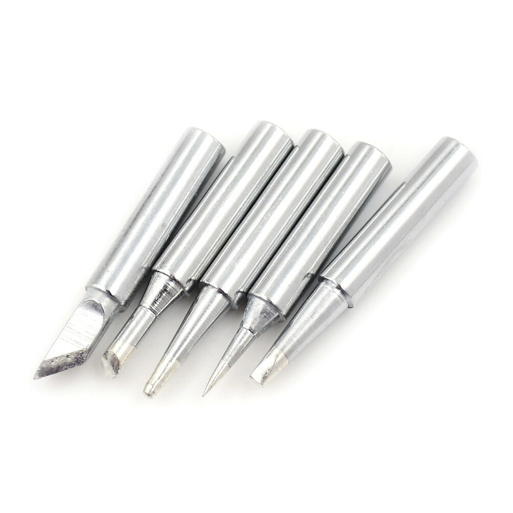 5pcs 936 Electric Brass Soldering Irons Tip Solder Station Conical Bevel T.l8