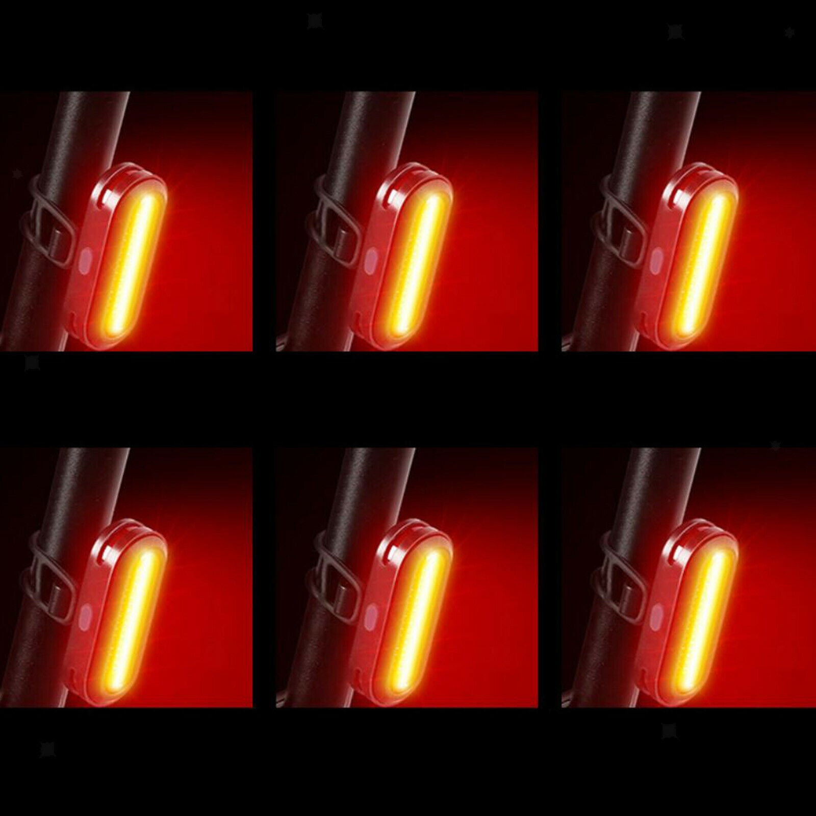 Bright Bicycle Taillights Bike Rear Lamp 6 Modes Lightweight Night Riding
