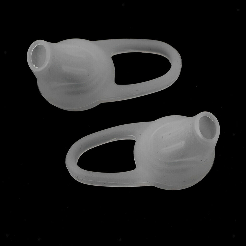 2X 1 Pair Earphone Earbud Cushion Durable Light Silicone Rubber Material White