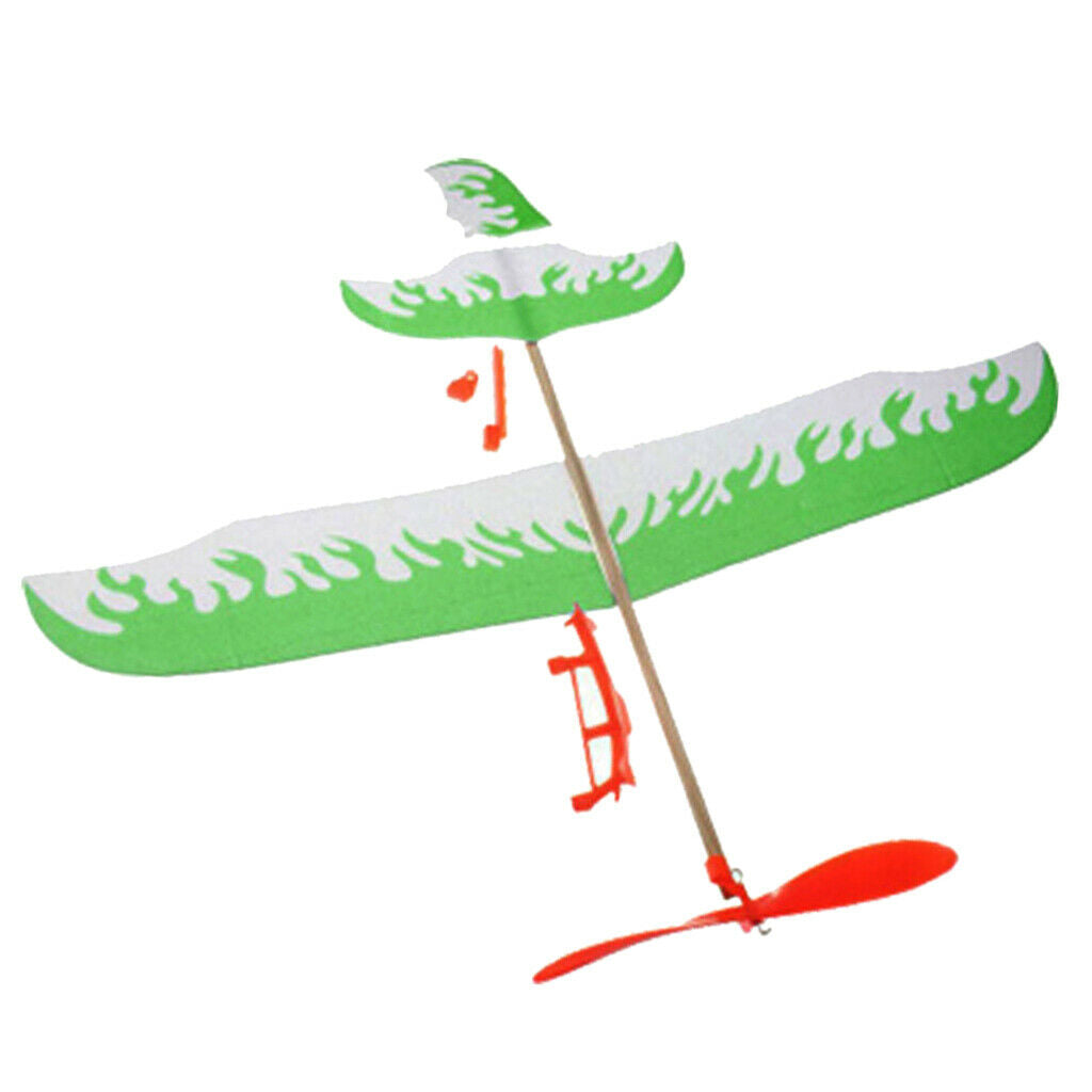 Airplane Toys DIY Throwing Foam Plane Aeroplane Toys Gift with Rubber Band