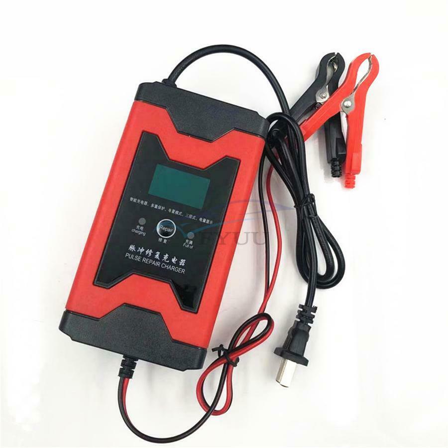 12V 4-100Ah Automatic Car Battery Intelligent Power Pulse Repair Charger EU Plug