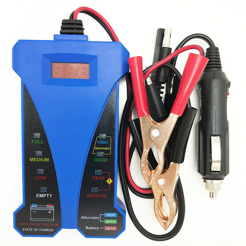 Car Motorcycle  Battery Life Tester Detector Load Analyzer LED Digital Display