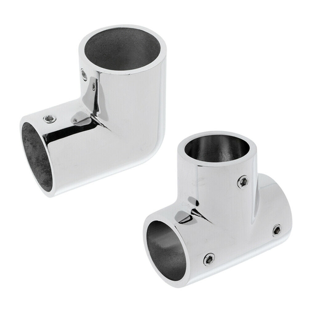 Boat Hand Rail Fitting Tee + 90 Degree Elbow Tube for Boat Yacht