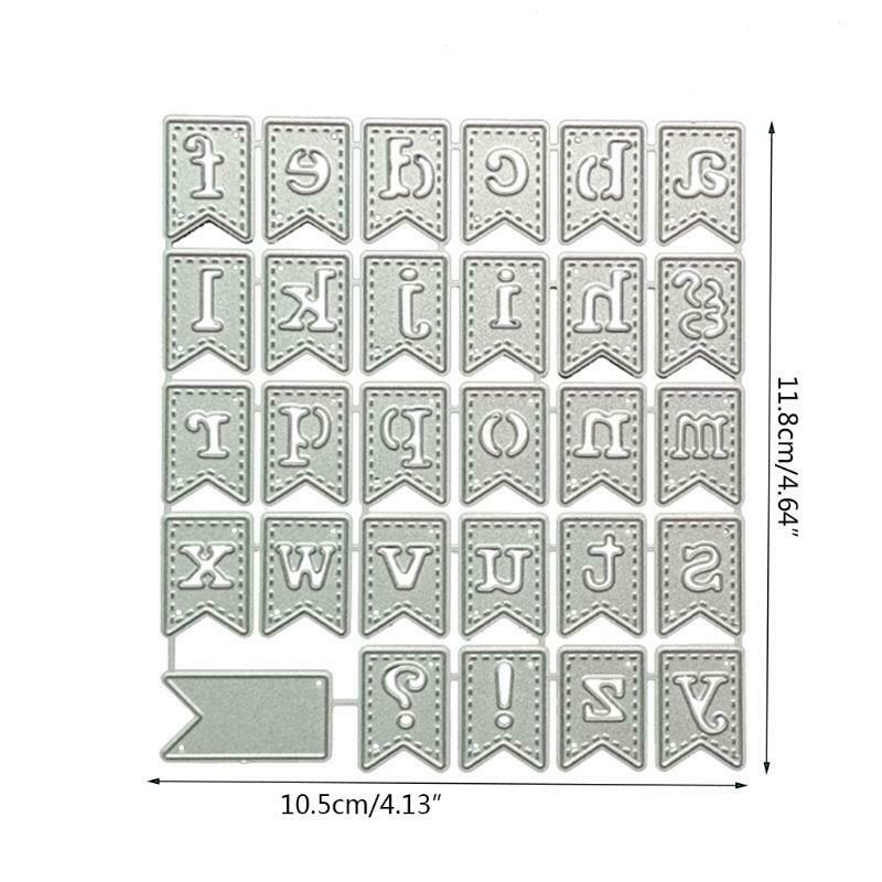 Alphabet Banner Pull Flag Template Carbon Steel Cutting Dies DIY Scrapbooking