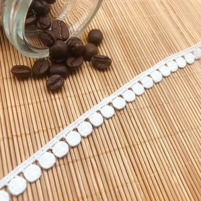 10 Yards Dainty White Cotton Lace Trim Sewing Lace Edge Embellishments DIY