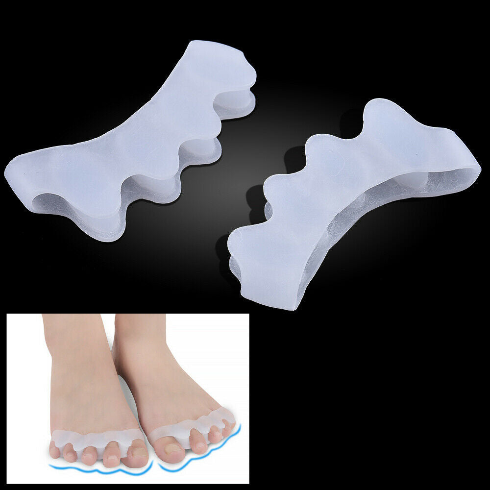 Pair Silicone Gel Bunion Toe Corrector Orthotics Straightener Separator Pain Set