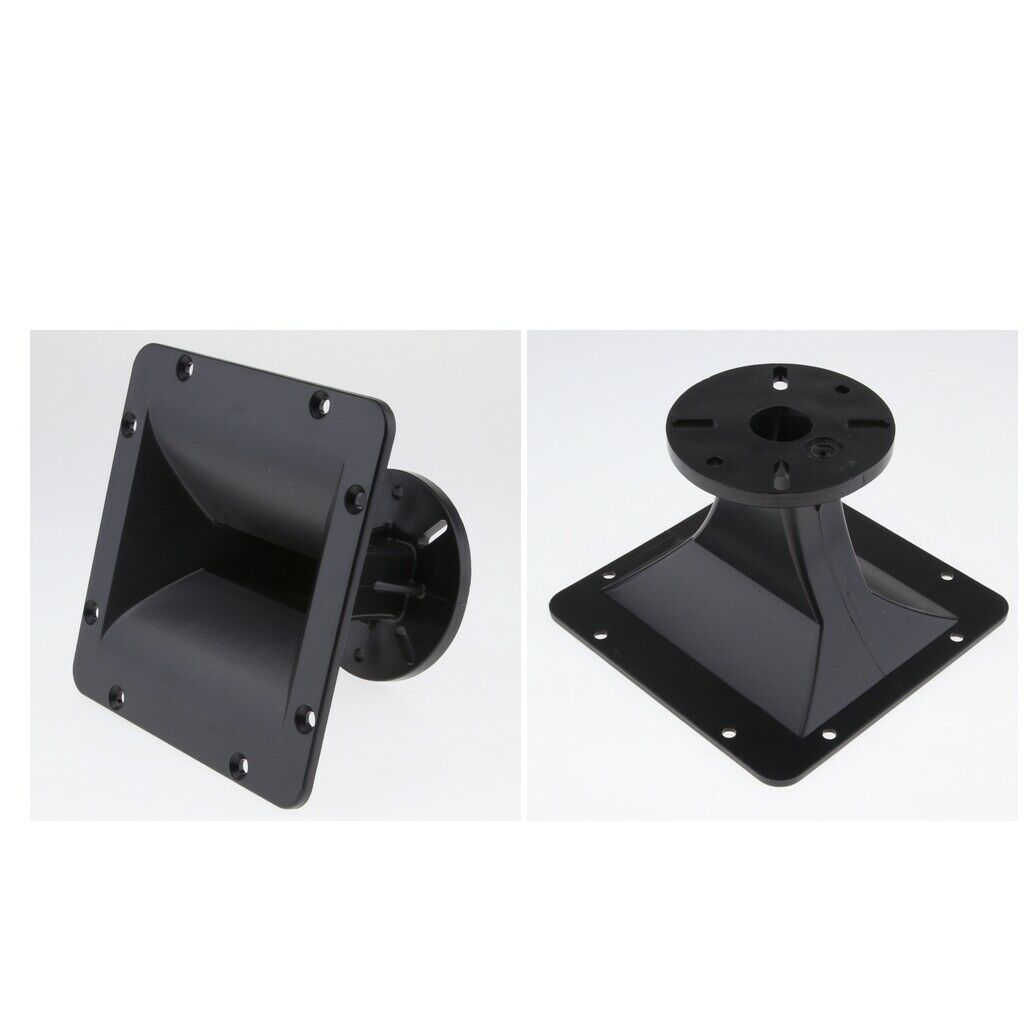 2pcs 6.3x6.3'' 25mm Throat Flat Mouth Speaker Car Home Audio Horn Tweeter
