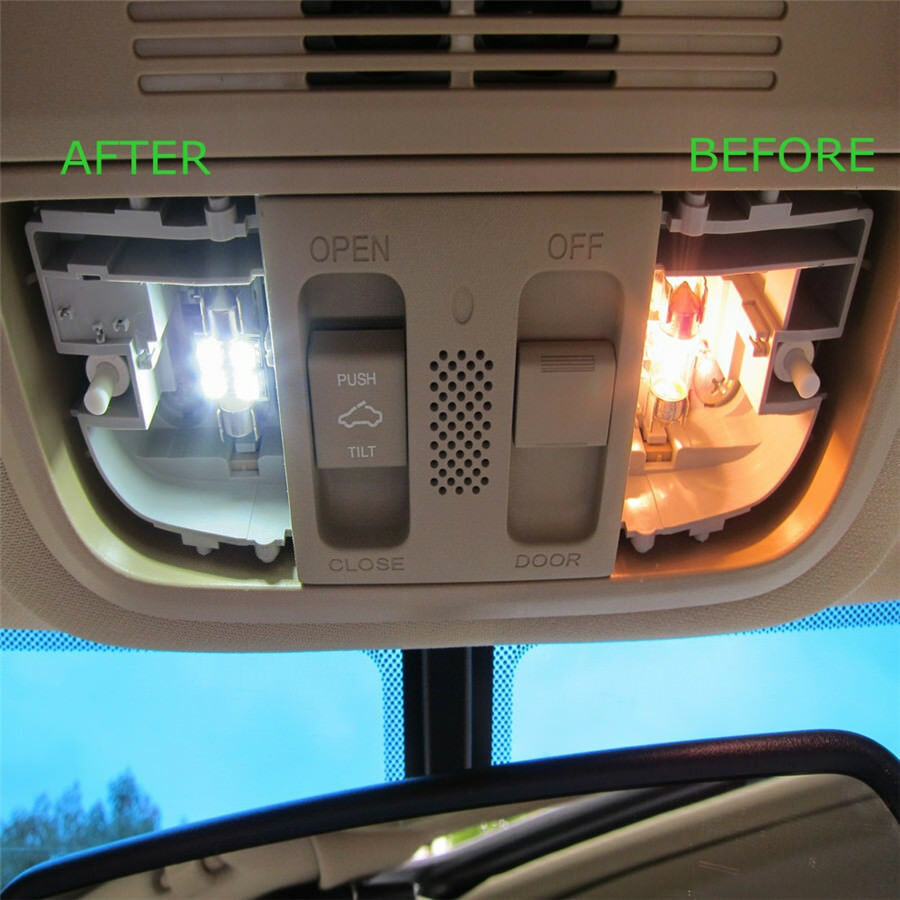 14 Pcs White Car LED Interior & Dome & License Plate Reading Light Festoon Bulb