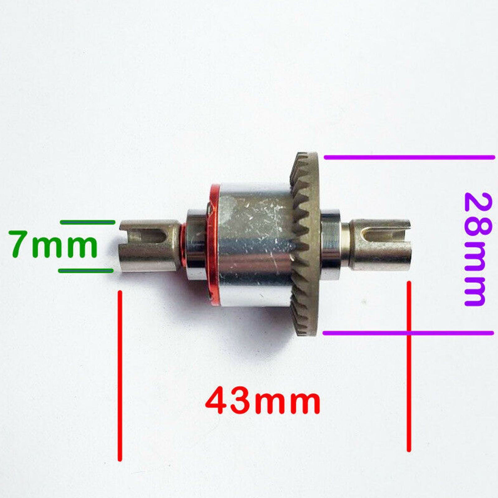 2Pcs Full Metal All-Metal Differential Gear Upgrade Parts for Wltoys 144001
