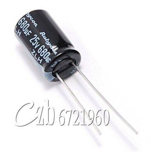 10PCS 680uF 25V 105C 10mm*17mm Radial Electrolytic Capacitors