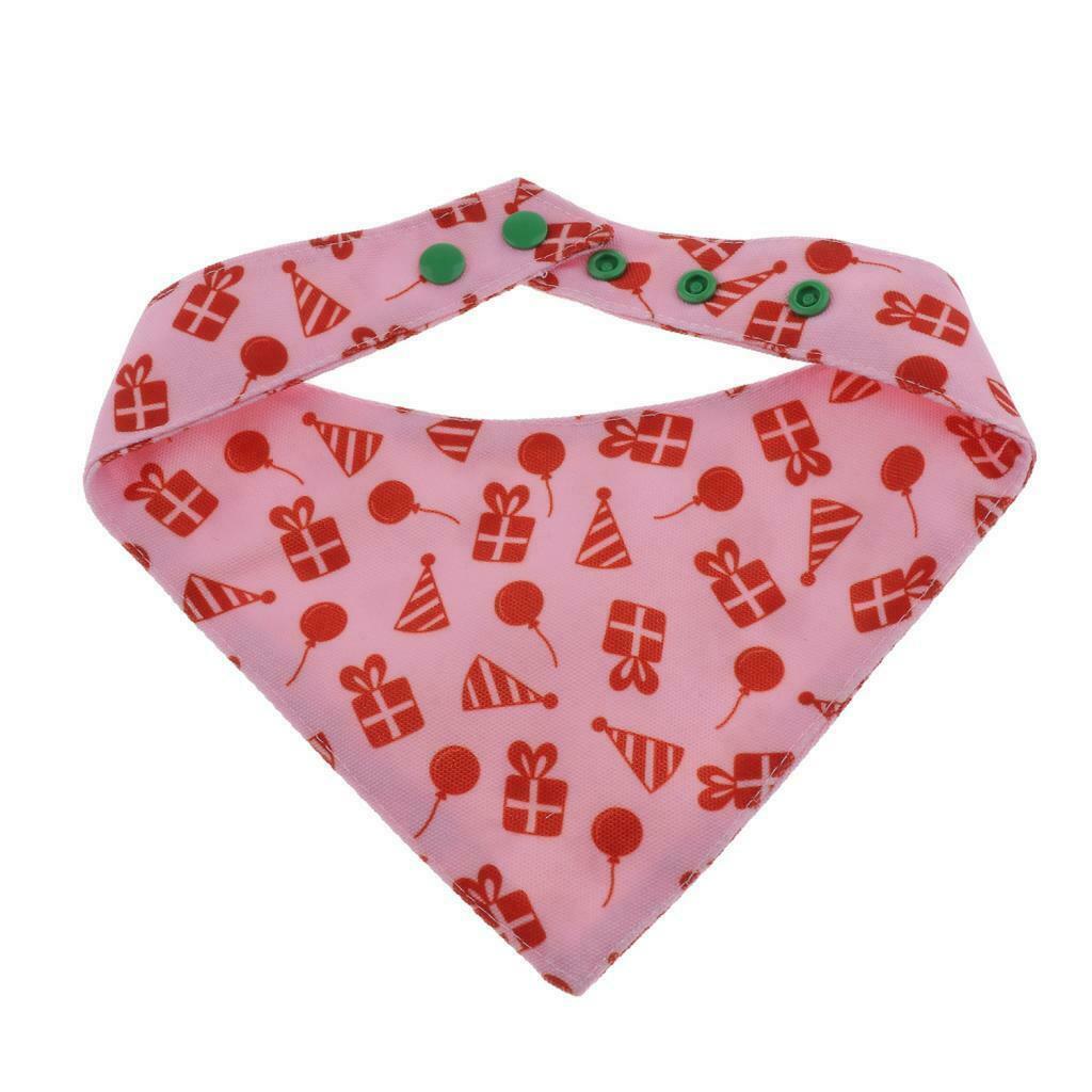Dog Cat Triangle Scarf Cat Puppy Washable Saliva Towel For Dog Cat Pink-S