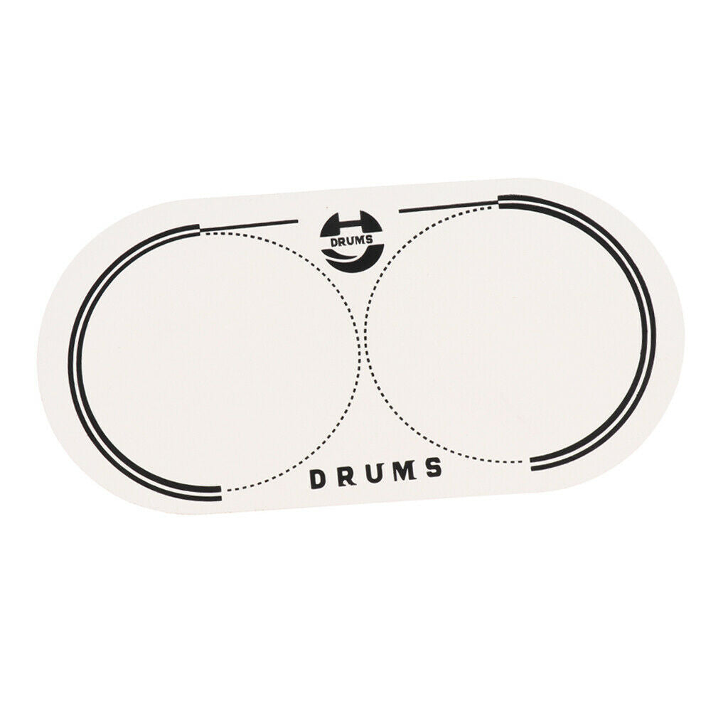 Double Drum Patch for Drumheads Kick Accessory Percussion Instrument White