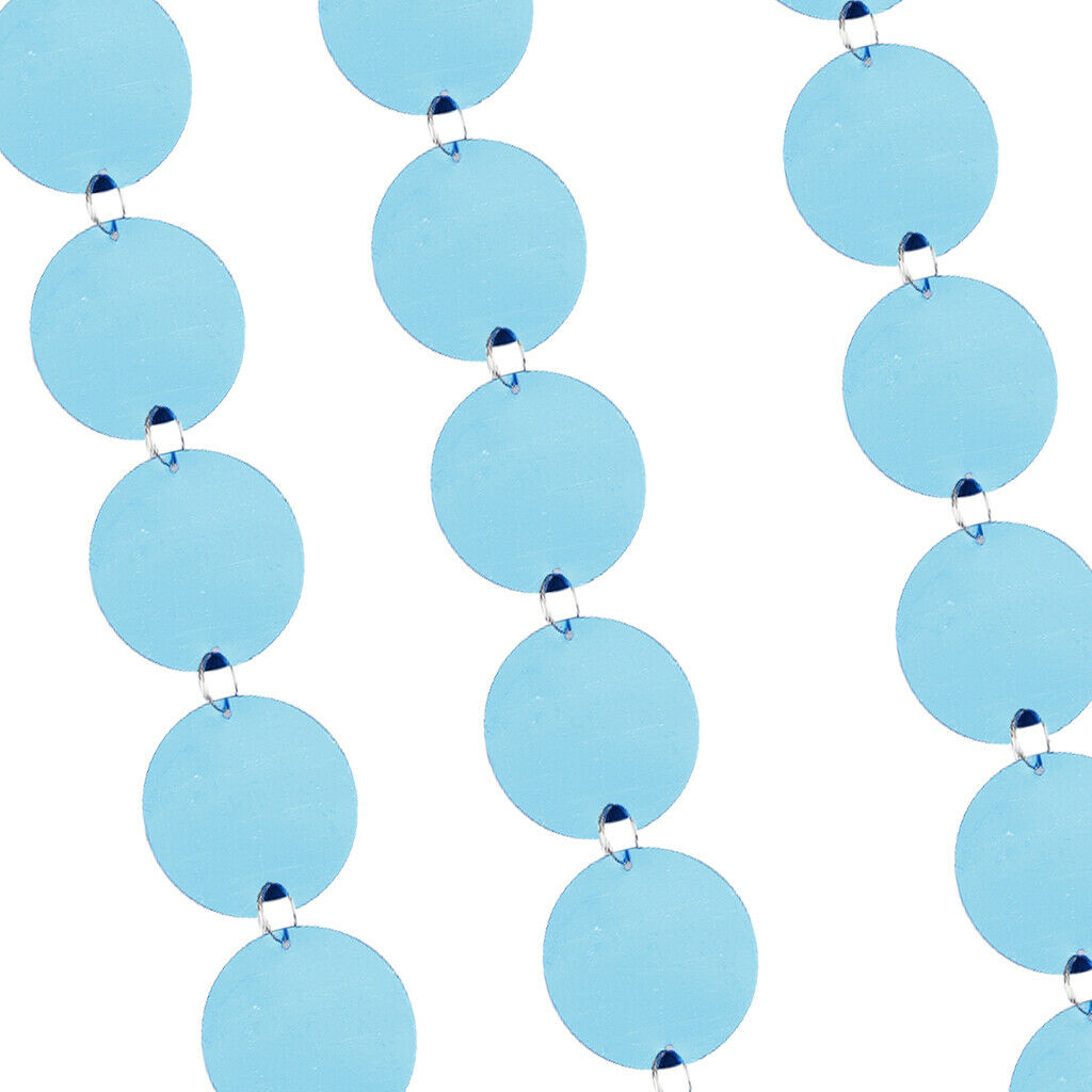 3pcs Round Plastic Sequins Hanging Garlands String Banner Decoration A