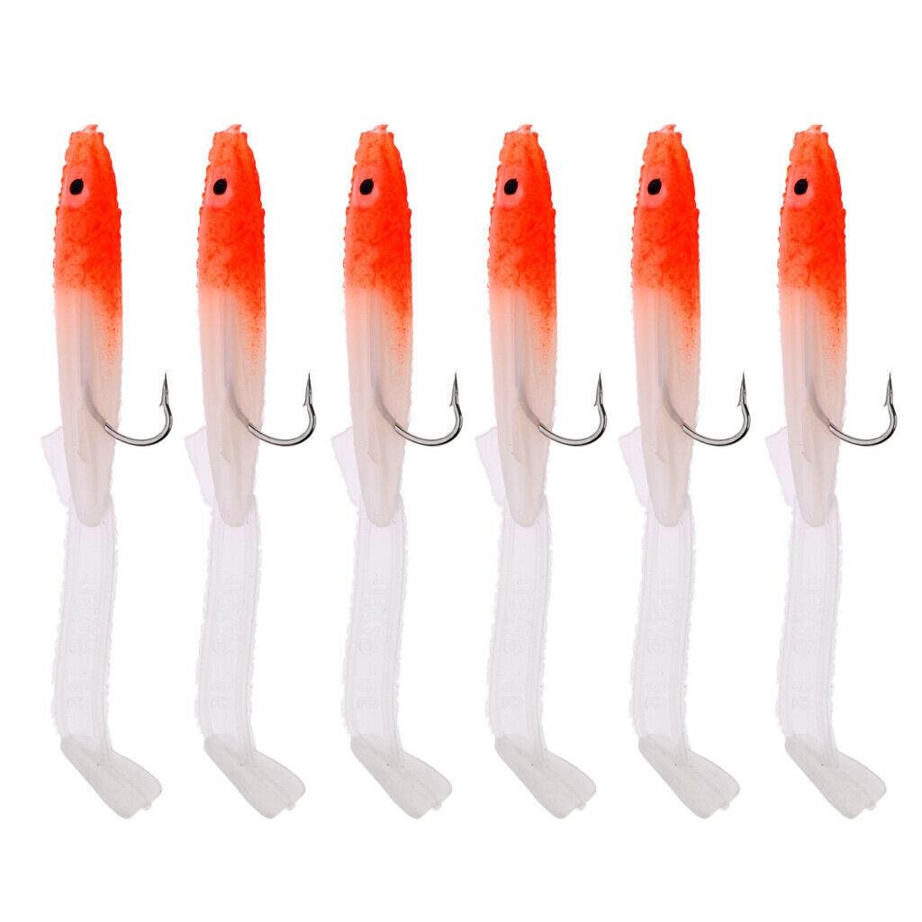 12 Pieces Silica gel Fishing Lure Lifelike EEL Sea Fishing Bait Soft Lure