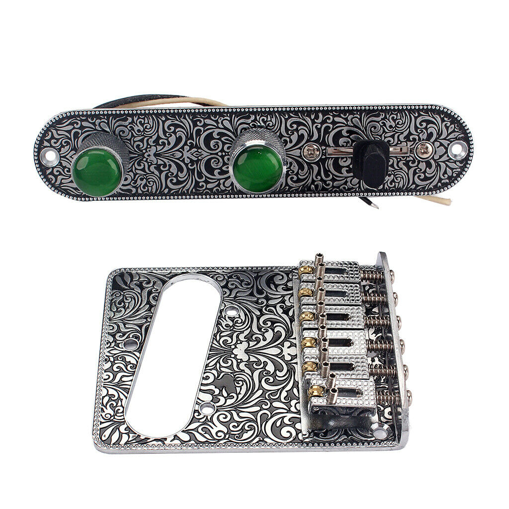 Zinc Alloy Guitar Prewired Control Plate  Guitar Bridge Plate Replacement