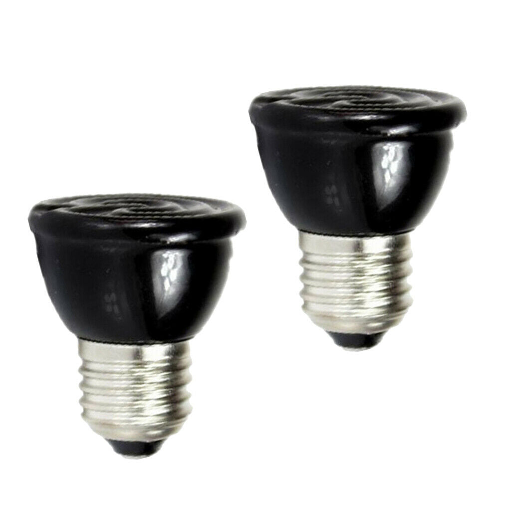 2x Infrared Wave Emitter Bulb Heat Lamp for Reptile Frog Turtle Tortoise 60W