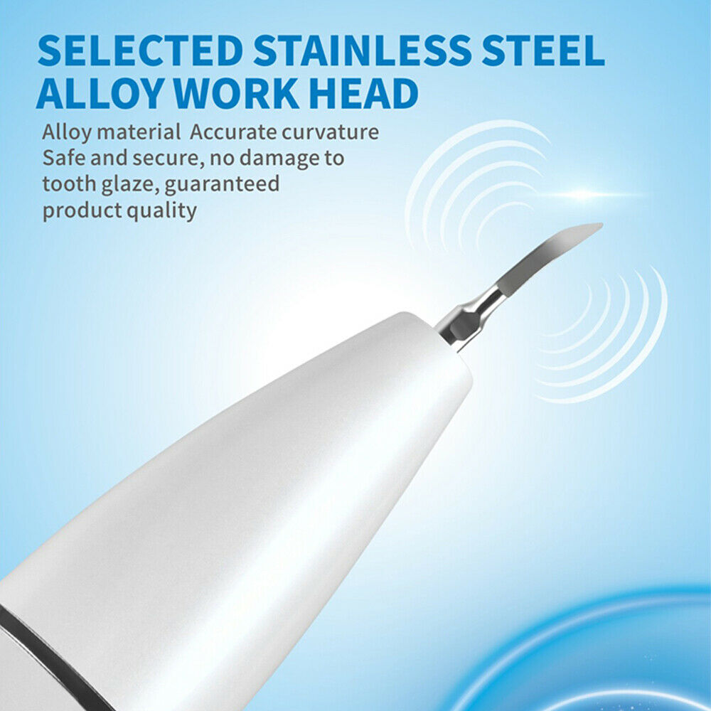 Electric Ultrasonic Dental Calculus Remover Tartar Scaler Scraper Tooth Cleaner