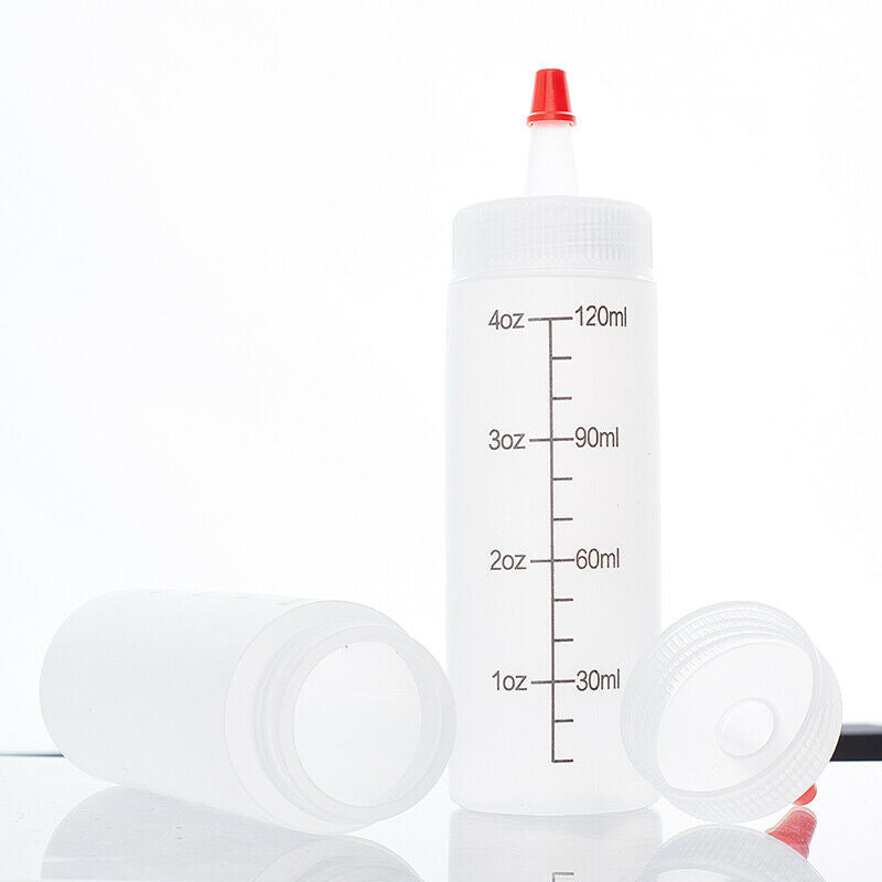 2Pcs Plastic Needle-nosed Bottle 120ml Squeeze Flasche Bottle Dispenser K.l8