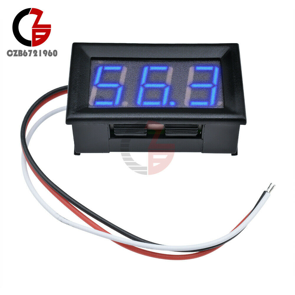 Blue LED Display DC 0V to 99.9V Panel Meter Three Wires Mini Digital Voltmeter