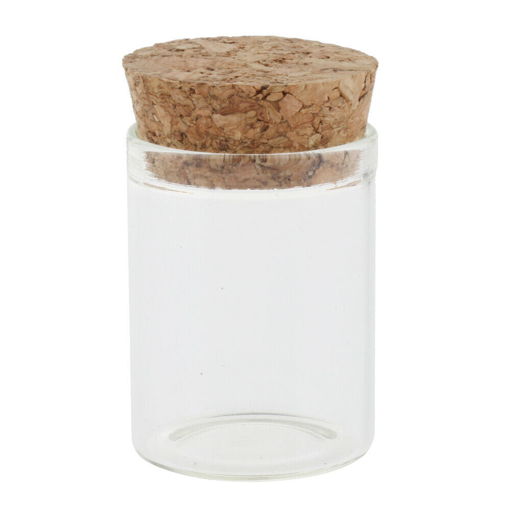 Pack of 60 5+10+15ML Message Lucky Wishing  Cork Glass Vials DIY Necklace