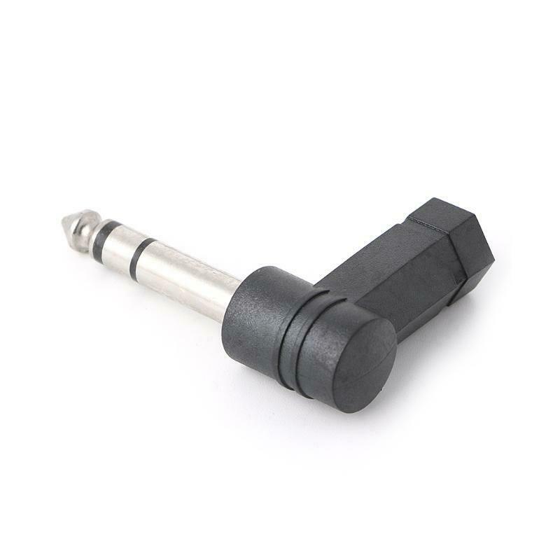 3.5mm Female Jack to 6.35mm Male Jack Right Angled Plug Headphone Audio Adapter