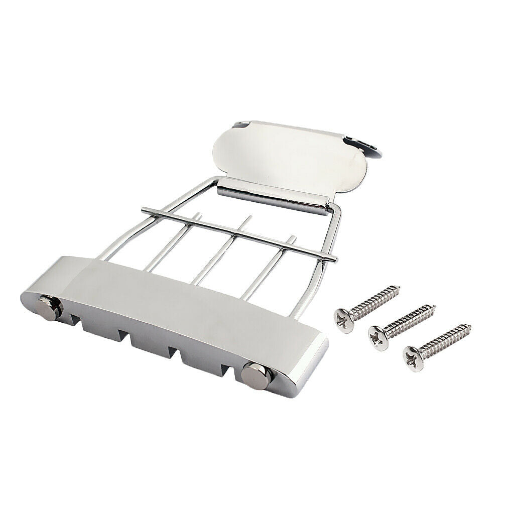 Semi Hollow Bass Trapeze Tailpiece Bridge for 4 String Bass Acessory